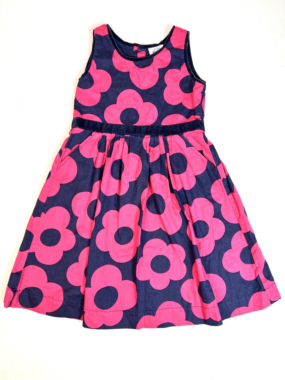 Mini Boden Floral Cotton Sleeveless Dress Size 7-8